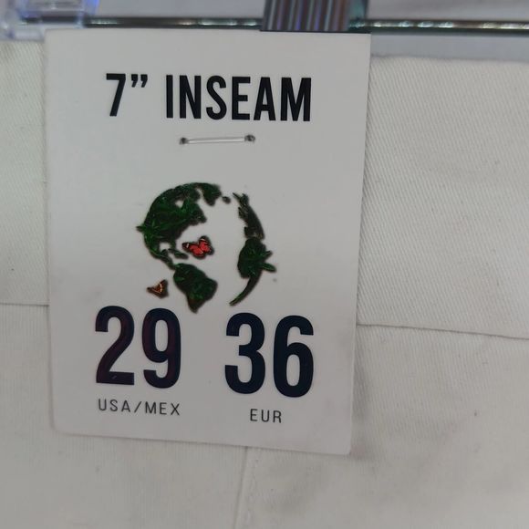 NWT Denim & Flower Women MSRP $48 White Chino Bermuda Style Shorts SZ 29 Stretch - Picture 15 of 16